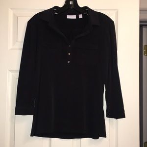 New York & Company black 3quarter sleeve top